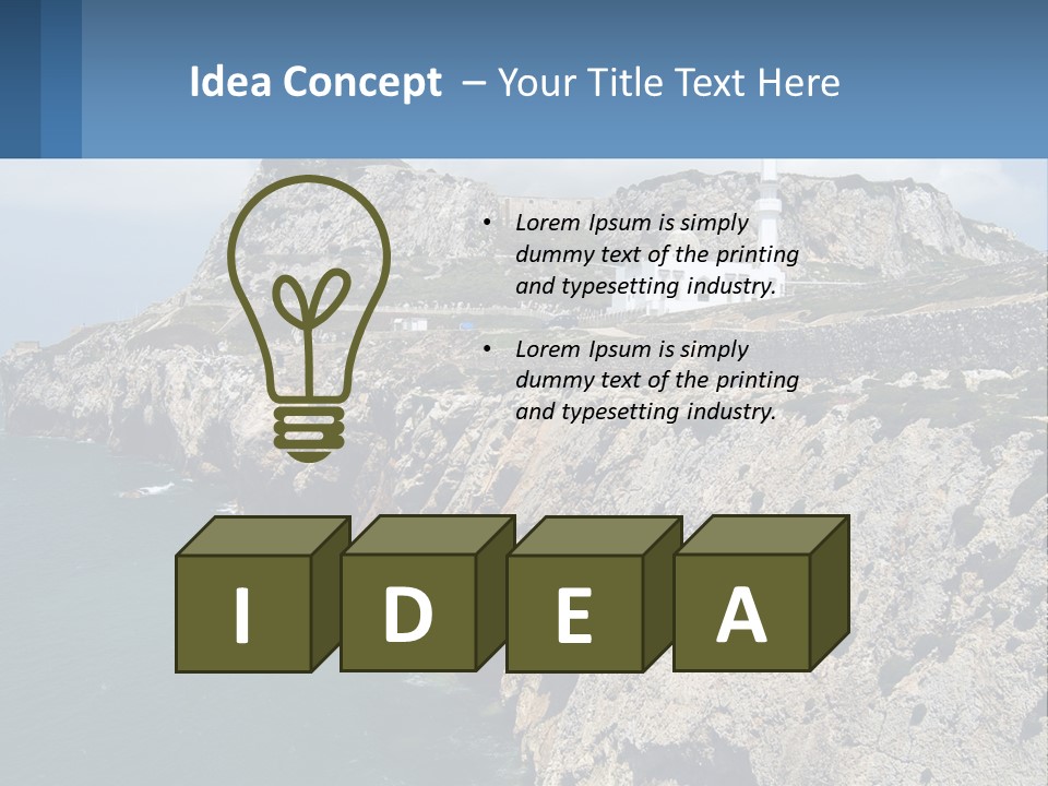 Lighthouse By The Sea PowerPoint Template