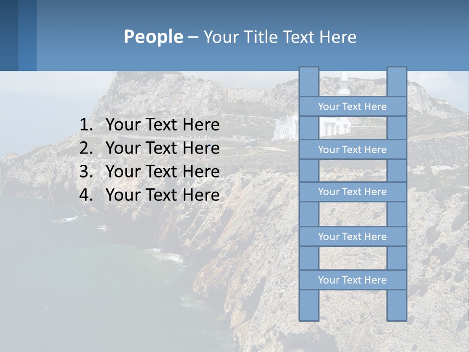 Lighthouse By The Sea PowerPoint Template
