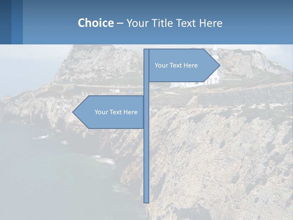 Lighthouse By The Sea PowerPoint Template