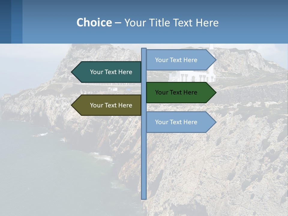 Lighthouse By The Sea PowerPoint Template