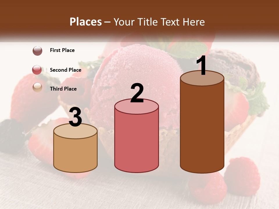Strawberry Ice Cream PowerPoint Template