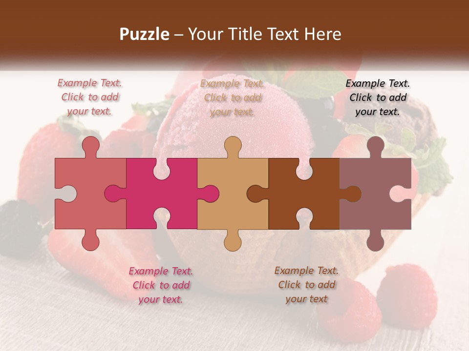 Strawberry Ice Cream PowerPoint Template