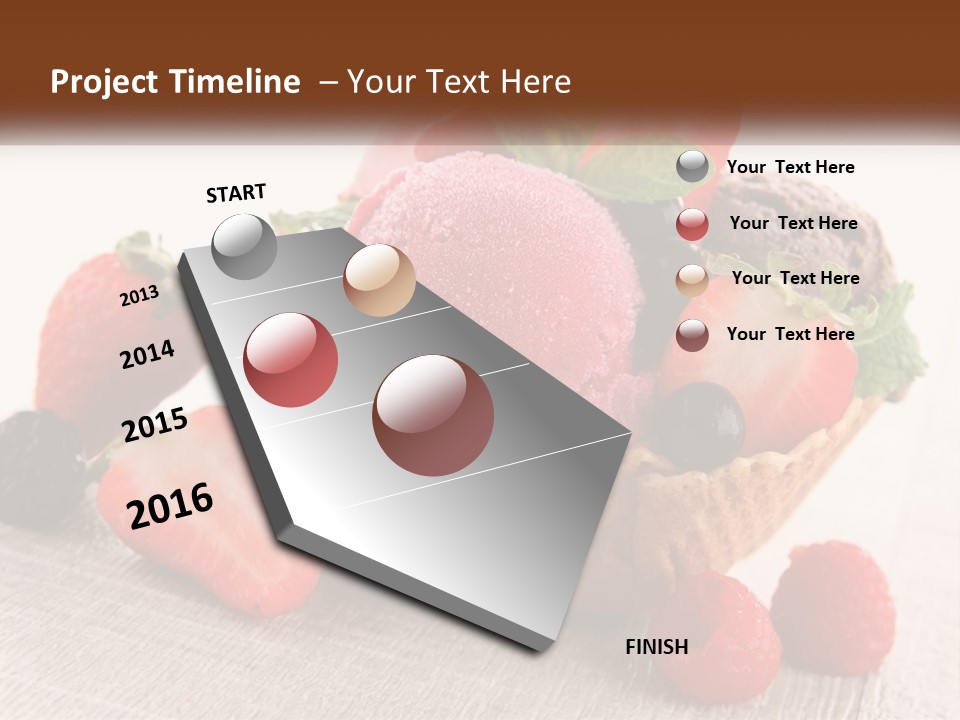 Strawberry Ice Cream PowerPoint Template