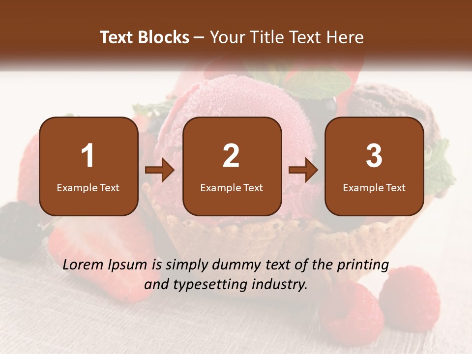 Strawberry Ice Cream PowerPoint Template