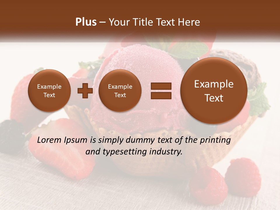 Strawberry Ice Cream PowerPoint Template