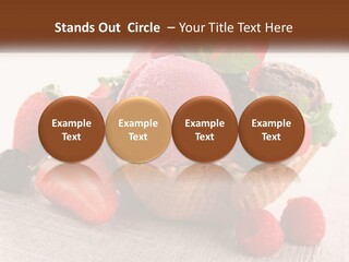 Strawberry Ice Cream PowerPoint Template