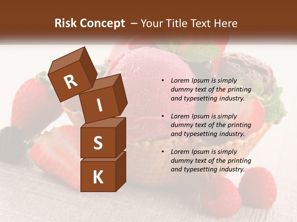 Strawberry Ice Cream PowerPoint Template