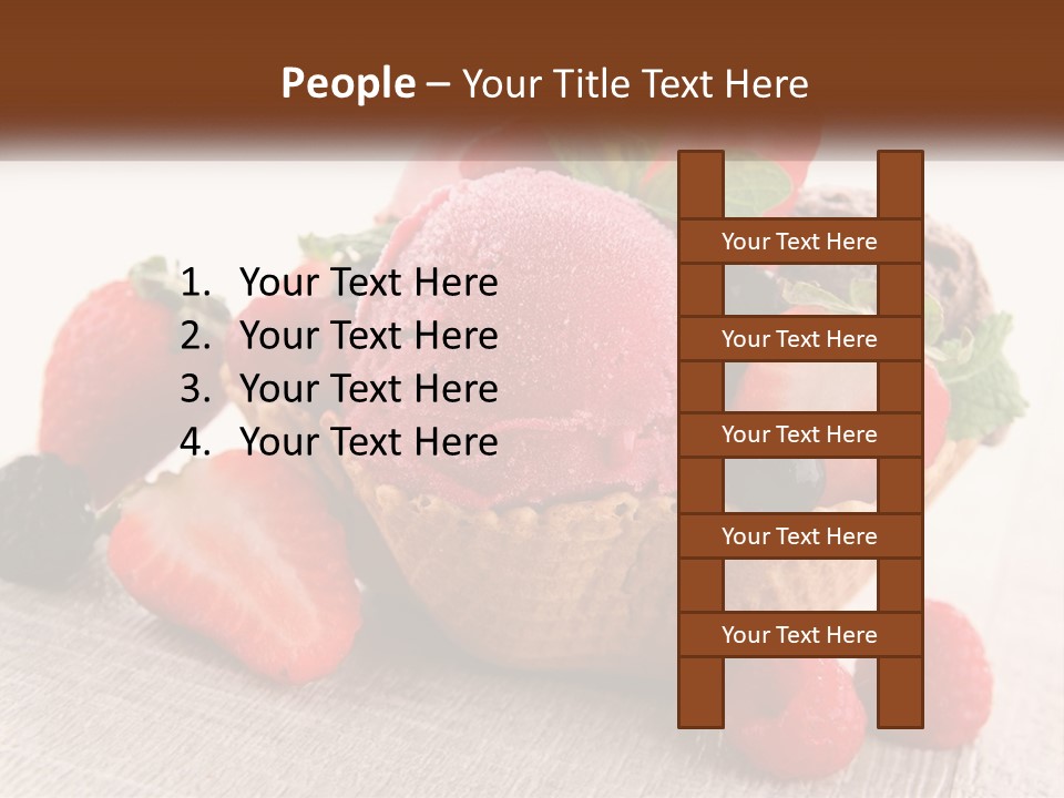 Strawberry Ice Cream PowerPoint Template
