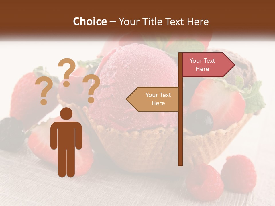 Strawberry Ice Cream PowerPoint Template