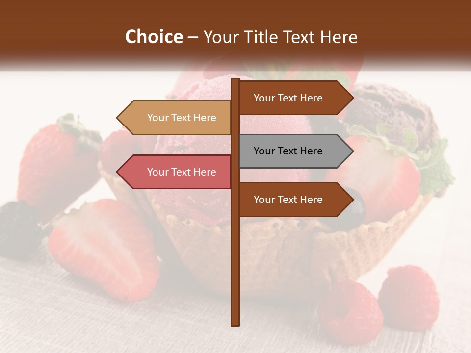 Strawberry Ice Cream PowerPoint Template