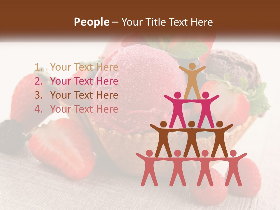 Strawberry Ice Cream PowerPoint Template