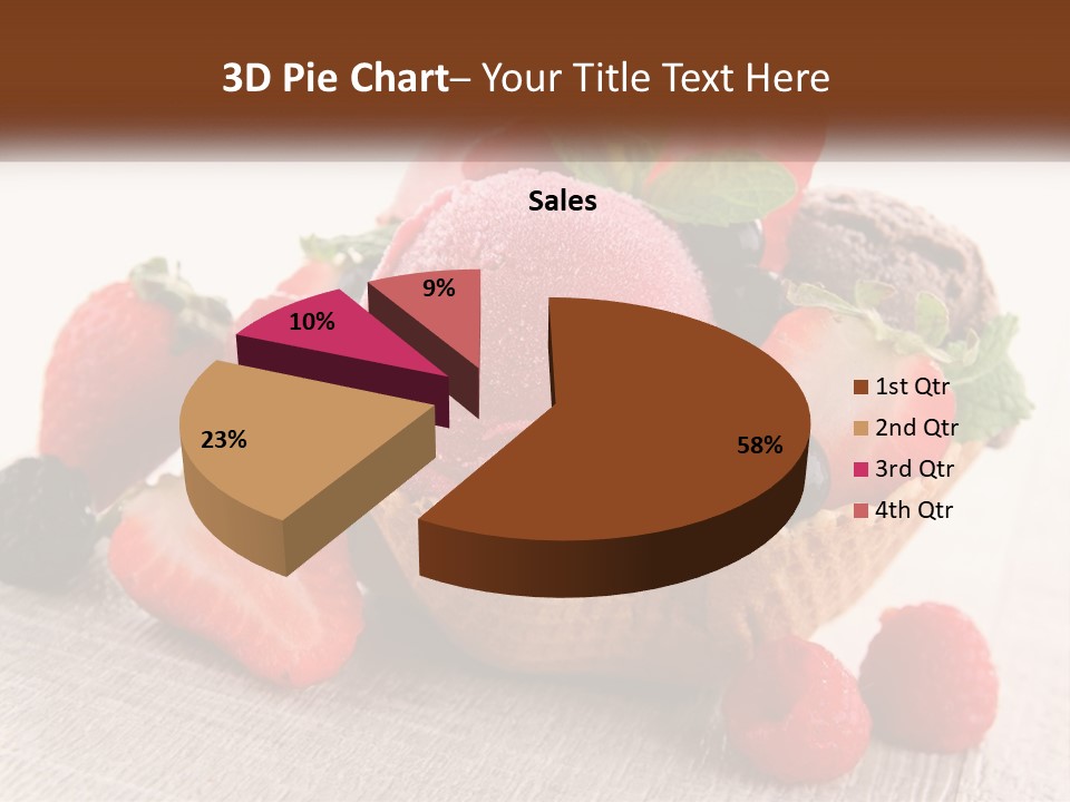 Strawberry Ice Cream PowerPoint Template