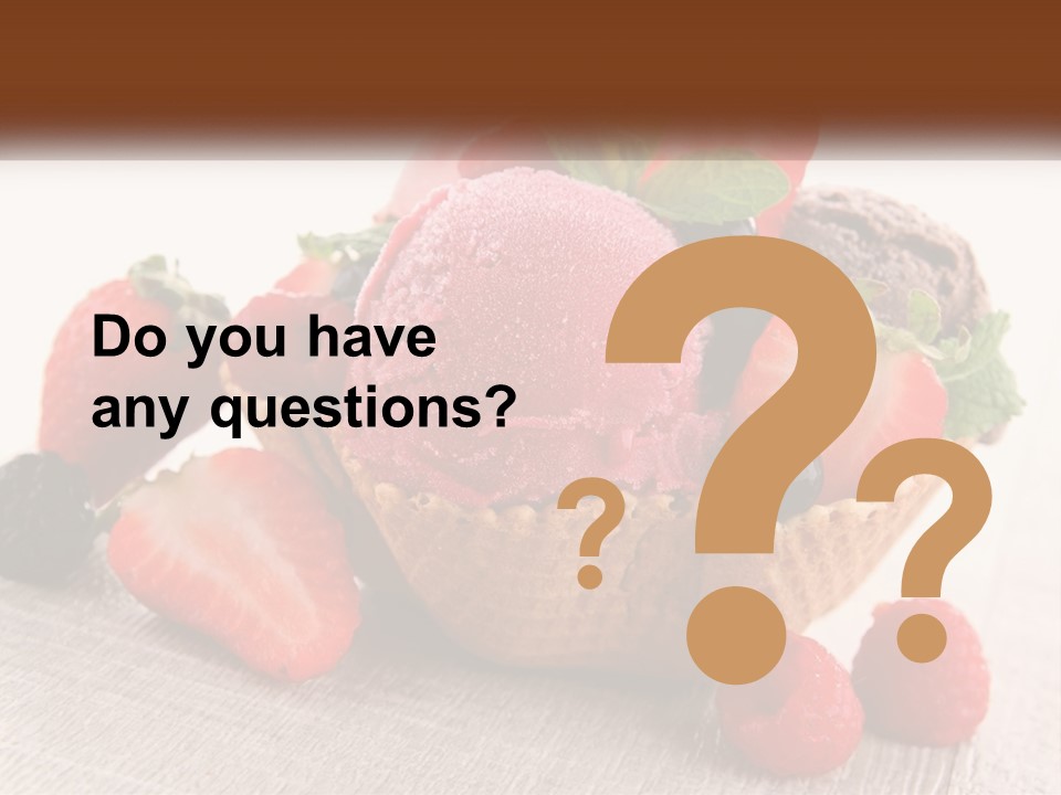 Strawberry Ice Cream PowerPoint Template