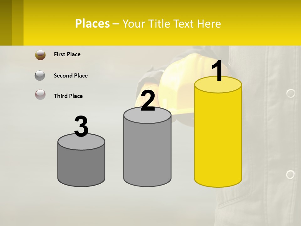 Worker With Helmet PowerPoint Template