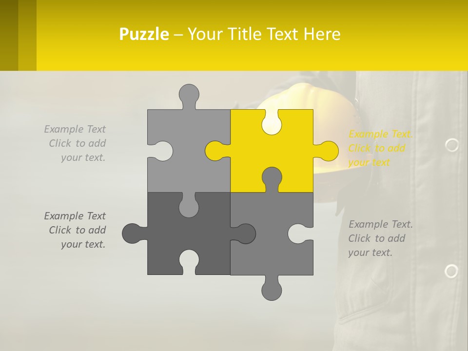 Worker With Helmet PowerPoint Template