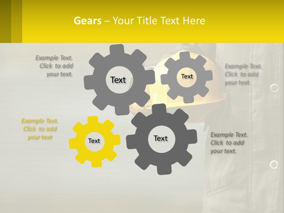 Worker With Helmet PowerPoint Template