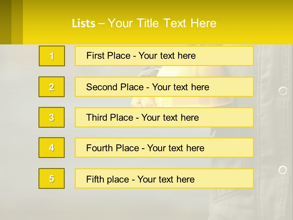 Worker With Helmet PowerPoint Template