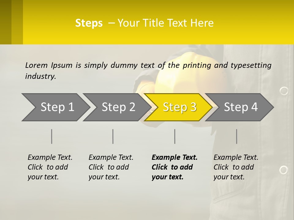 Worker With Helmet PowerPoint Template