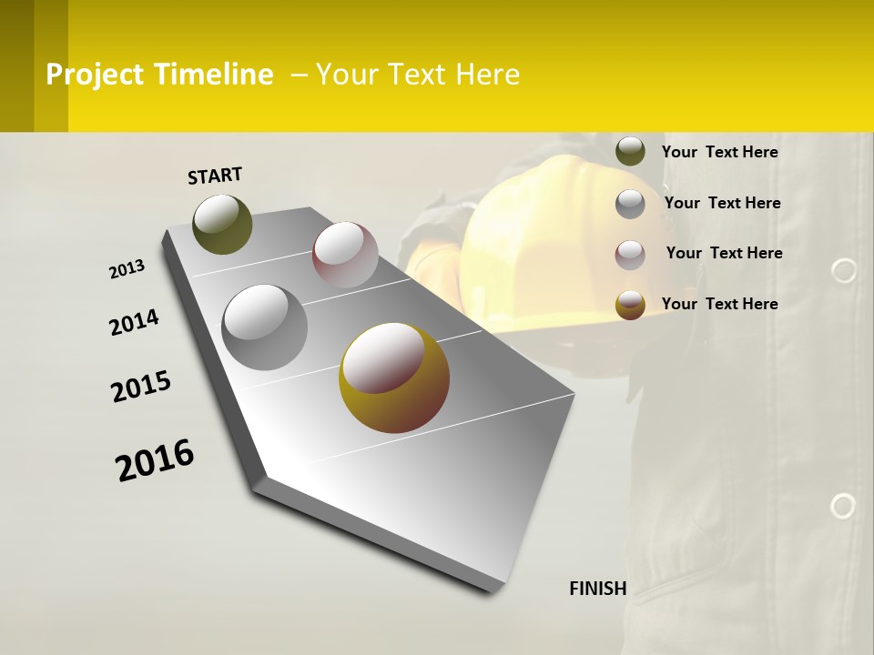 Worker With Helmet PowerPoint Template