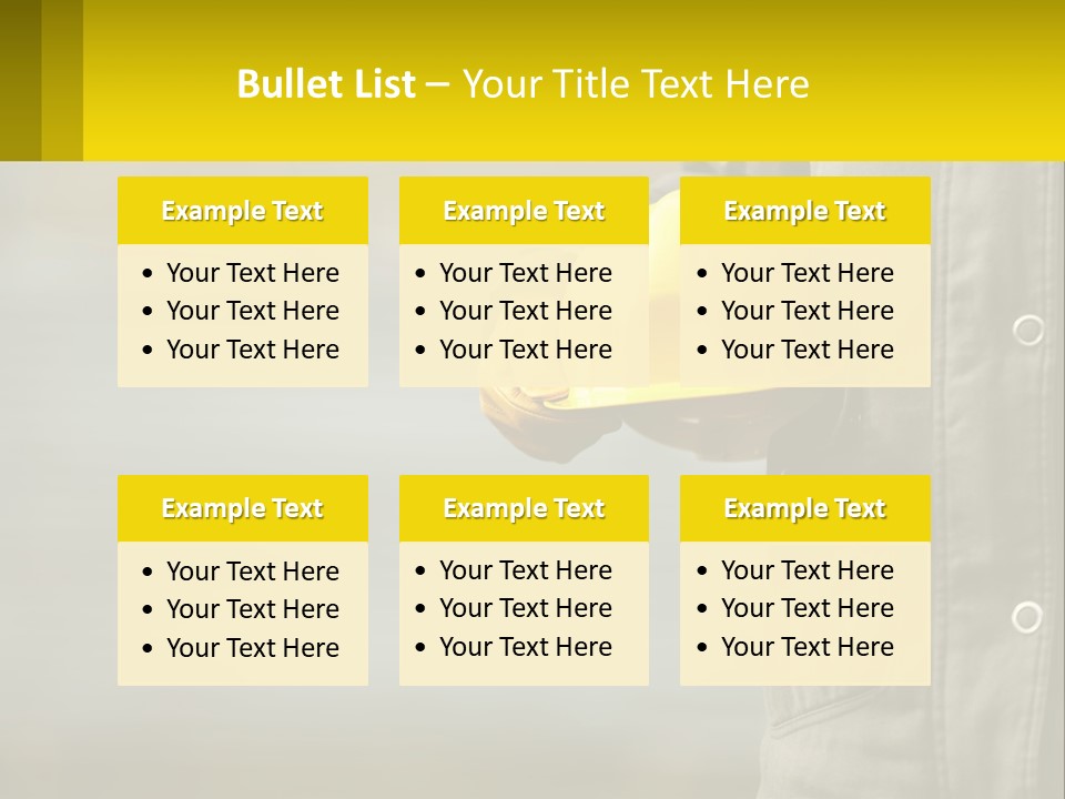 Worker With Helmet PowerPoint Template