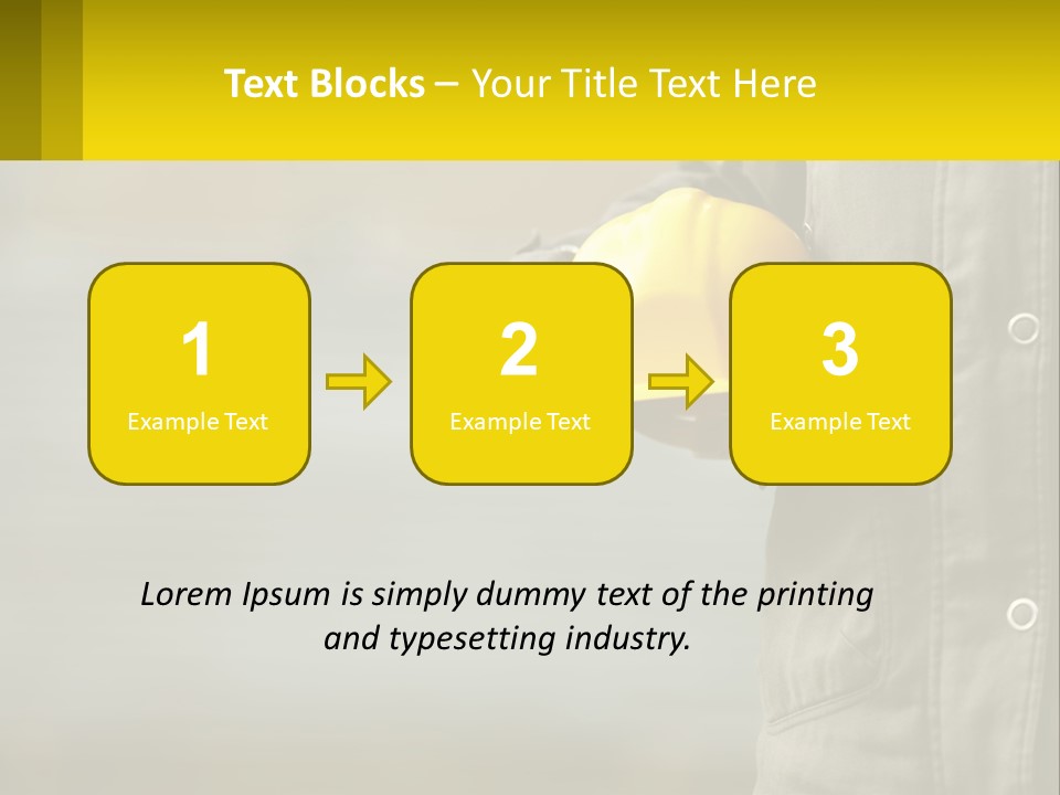 Worker With Helmet PowerPoint Template