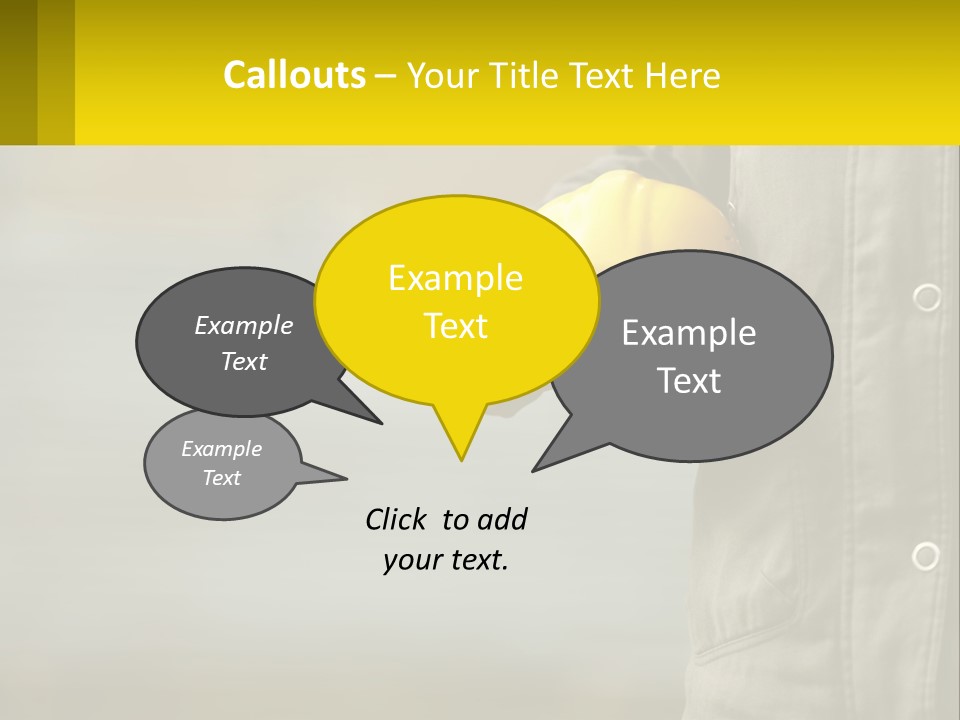 Worker With Helmet PowerPoint Template