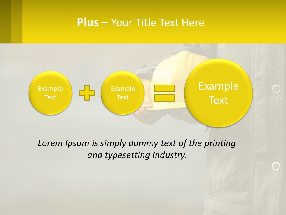 Worker With Helmet PowerPoint Template