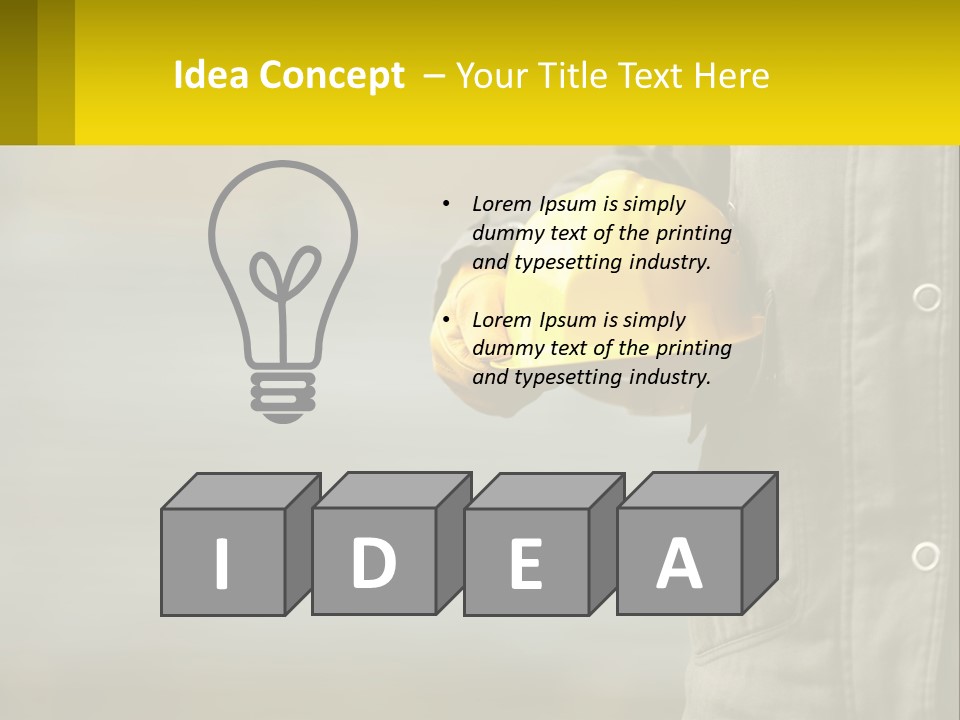 Worker With Helmet PowerPoint Template