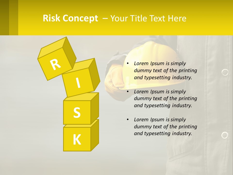 Worker With Helmet PowerPoint Template