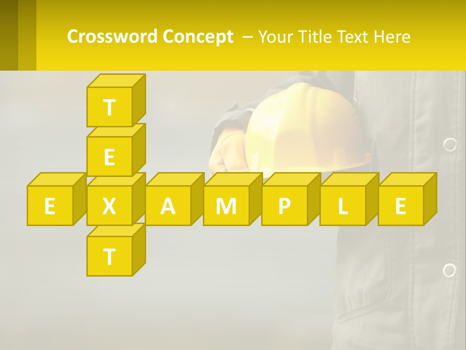 Worker With Helmet PowerPoint Template