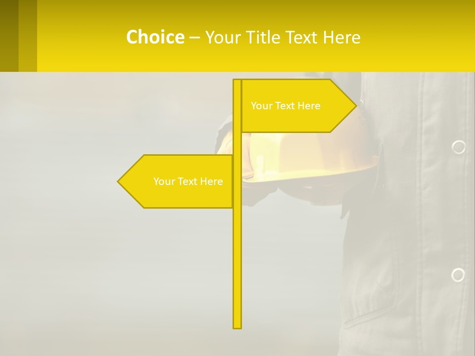 Worker With Helmet PowerPoint Template