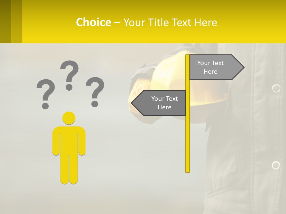 Worker With Helmet PowerPoint Template