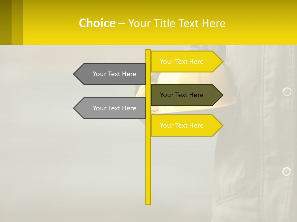 Worker With Helmet PowerPoint Template