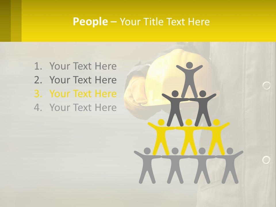 Worker With Helmet PowerPoint Template