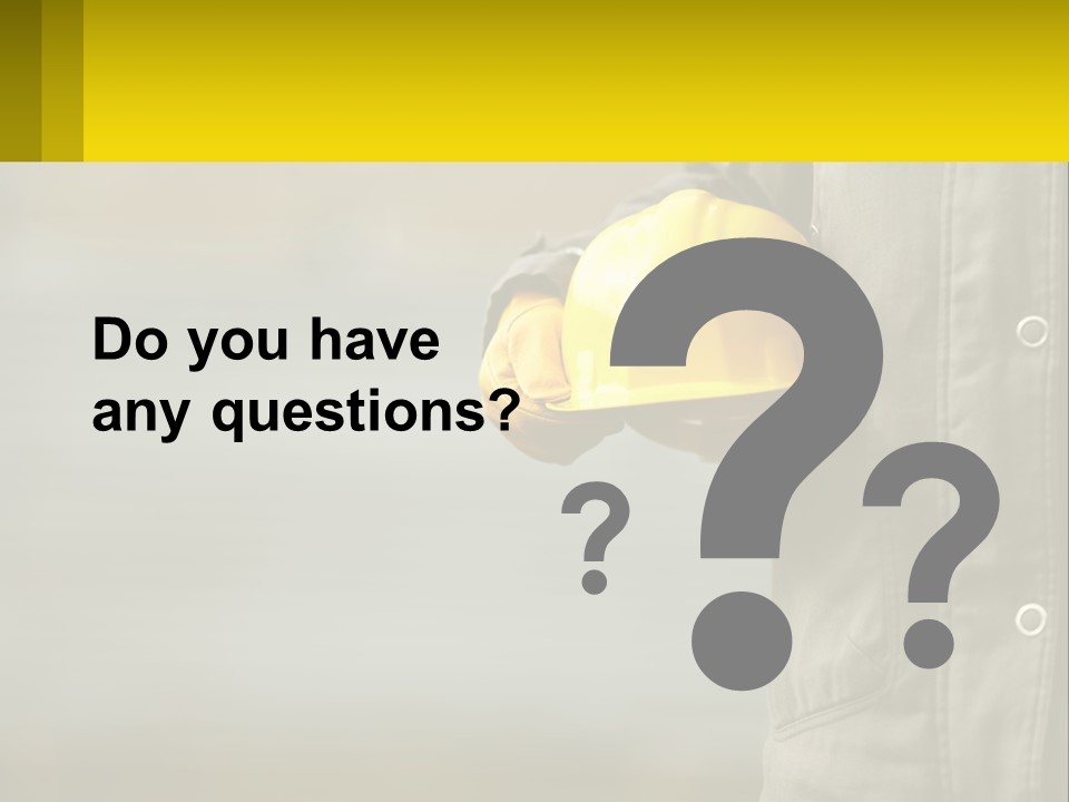 Worker With Helmet PowerPoint Template