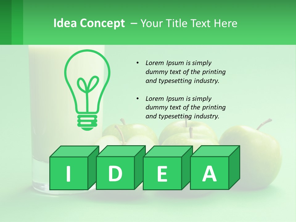 Milk And Apples PowerPoint Template