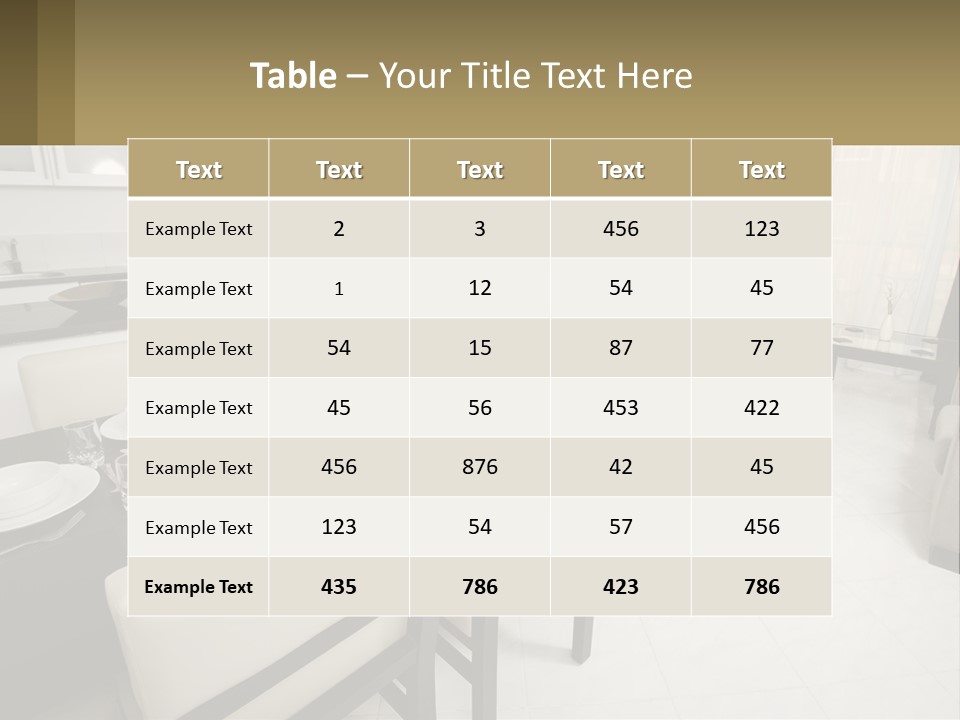 Dinner Table PowerPoint Template
