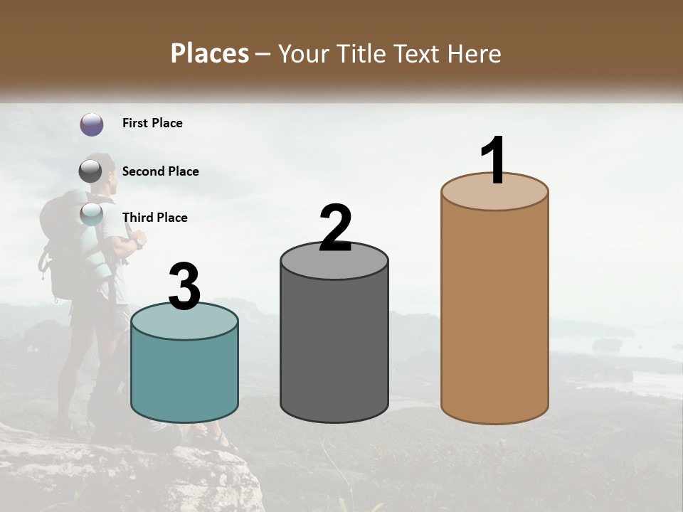 On The Top Of The Mountain PowerPoint Template