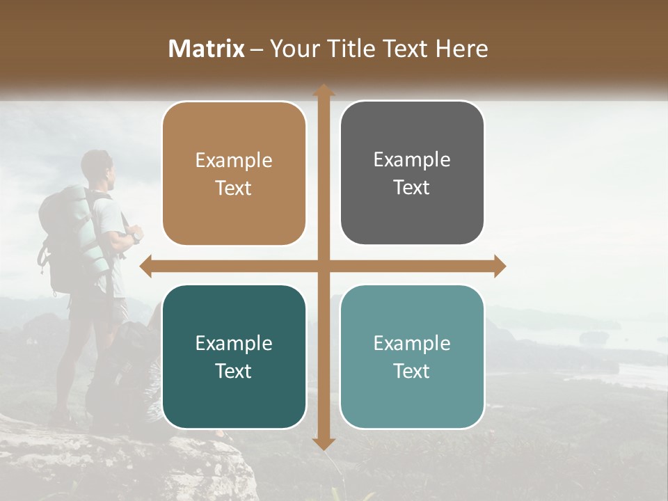 On The Top Of The Mountain PowerPoint Template