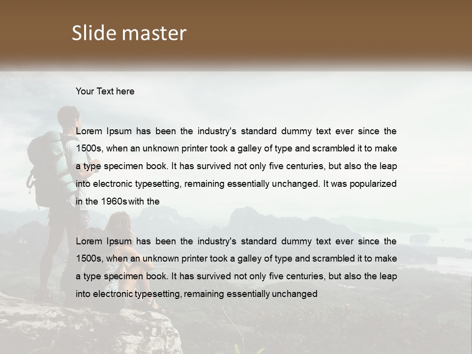 On The Top Of The Mountain PowerPoint Template