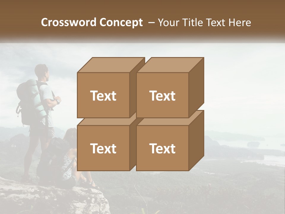 On The Top Of The Mountain PowerPoint Template