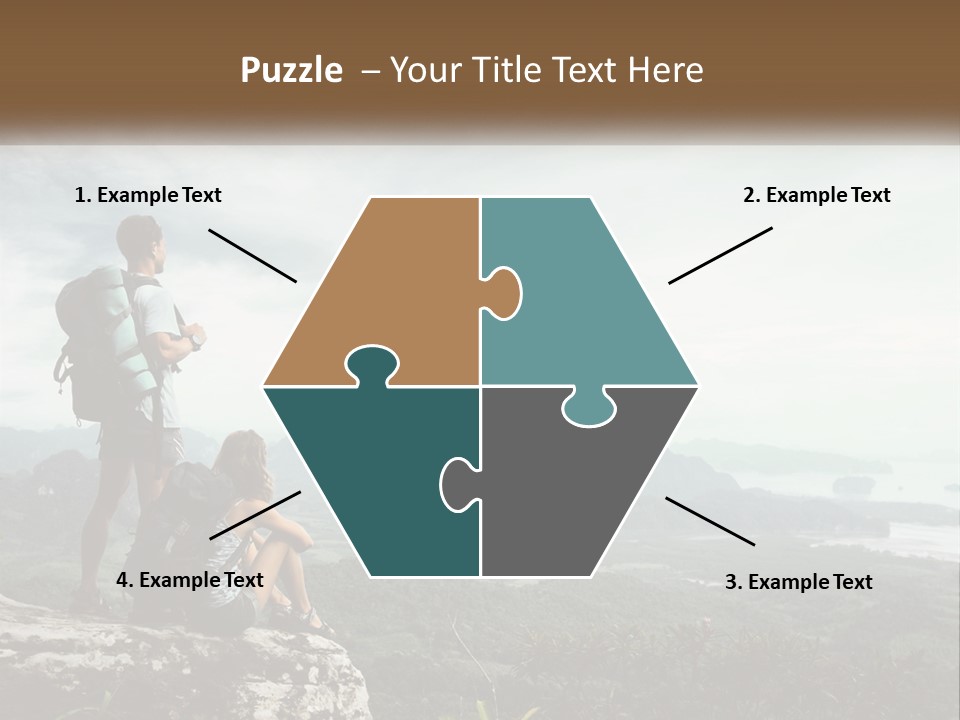 On The Top Of The Mountain PowerPoint Template