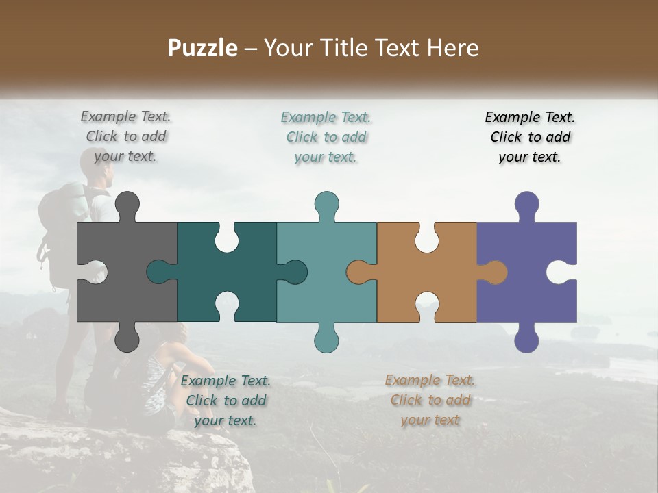 On The Top Of The Mountain PowerPoint Template