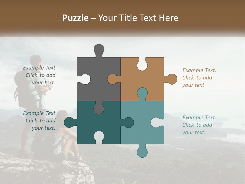 On The Top Of The Mountain PowerPoint Template