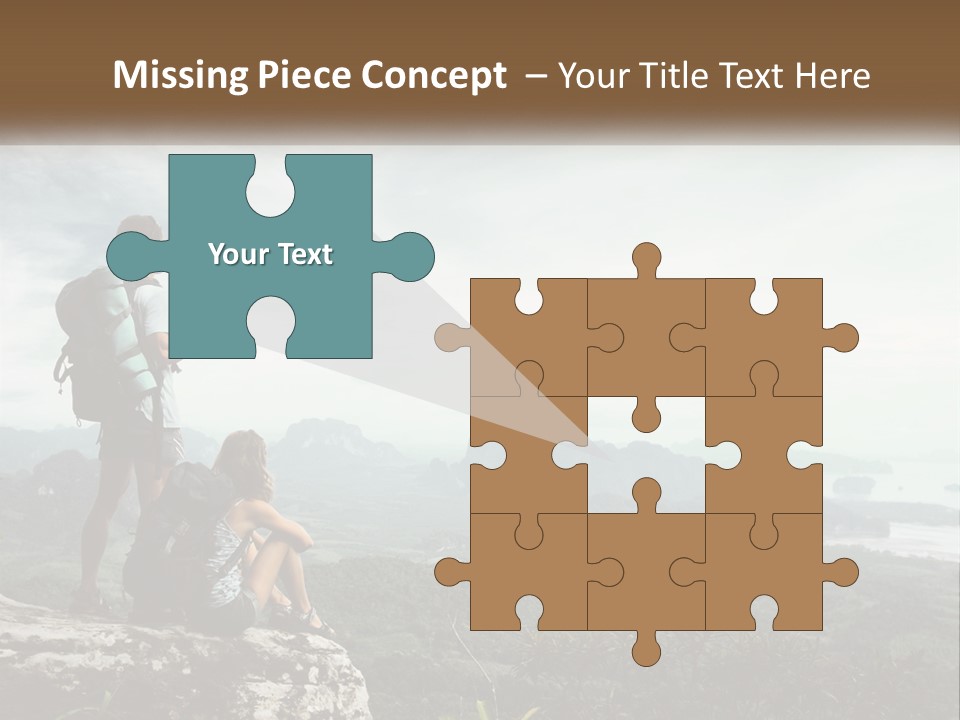 On The Top Of The Mountain PowerPoint Template