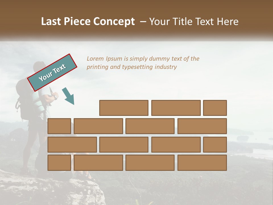 On The Top Of The Mountain PowerPoint Template