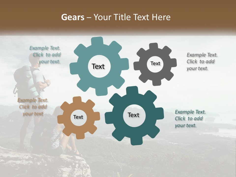 On The Top Of The Mountain PowerPoint Template