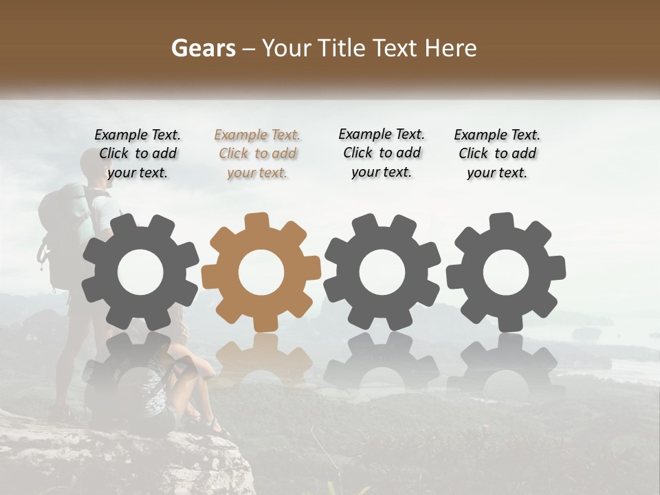 On The Top Of The Mountain PowerPoint Template