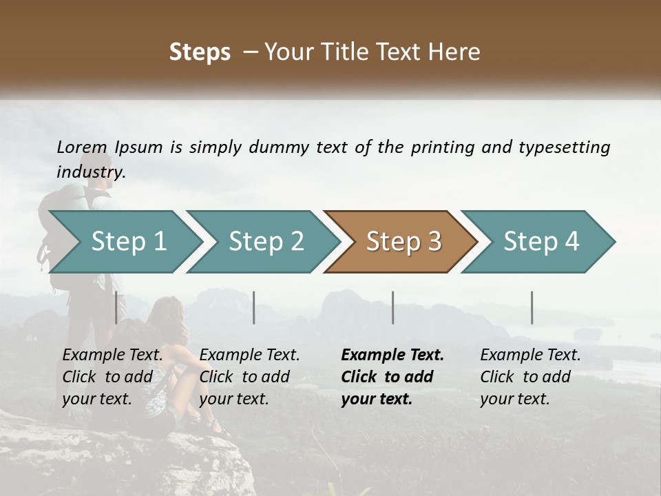 On The Top Of The Mountain PowerPoint Template