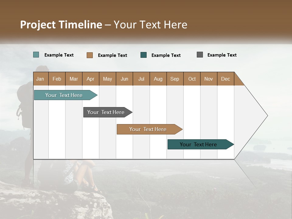 On The Top Of The Mountain PowerPoint Template